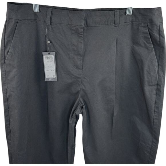 Vera Moda Womens XL "32 Black Barrel Pants Rolled Cuffs NWT Business Casual - Picture 2 of 13